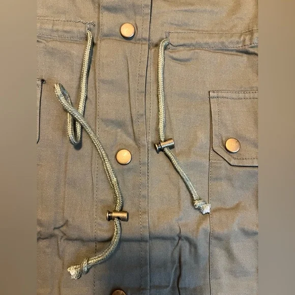 Hayden Olive Utility Jacket with Colorful Embroidery - Picture 9 of 12